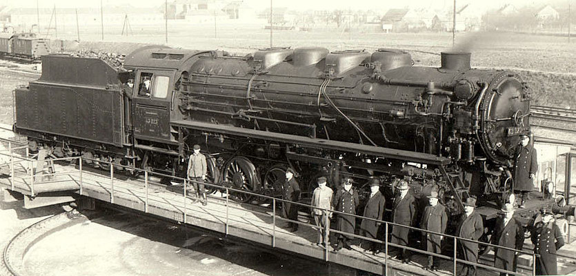 BMAG-Lok 43 023 nach Ablieferung 1928 im Bw Reichenbach/V