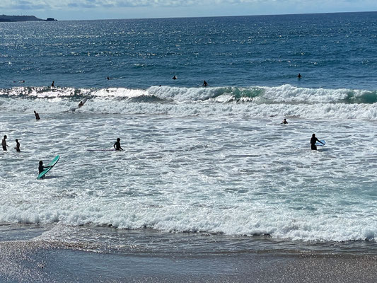 Surfen ist hier ein Volkssport.