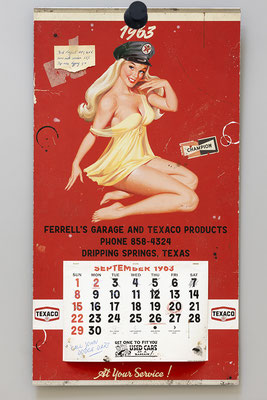 TEXACO 1963 Collage papier & techniques mixtes 110 cm x 60 cm  2022
