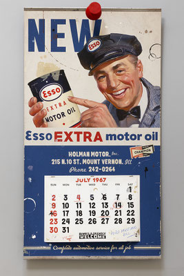 ESSO 1967 Collage papier & techniques mixtes 110 cm x 60 cm  2022
