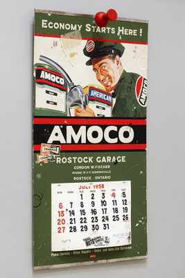 AMOCO 1958 Collage papier & techniques mixtes 110 cm x 60 cm  2022