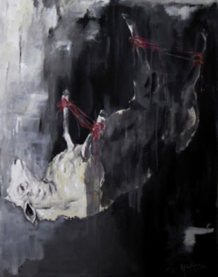 Stille, 140 x 110   Acryl a. Lw. 