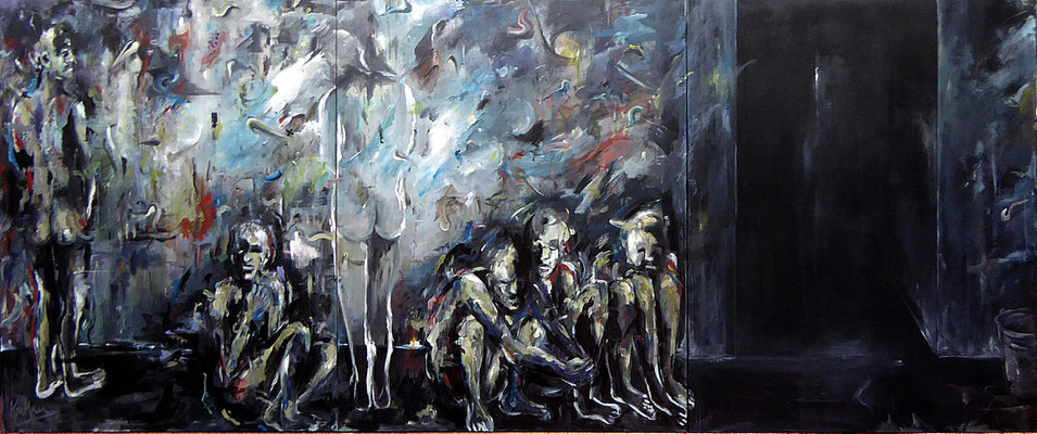 o.T. 330x140 Acryl a. Lw.