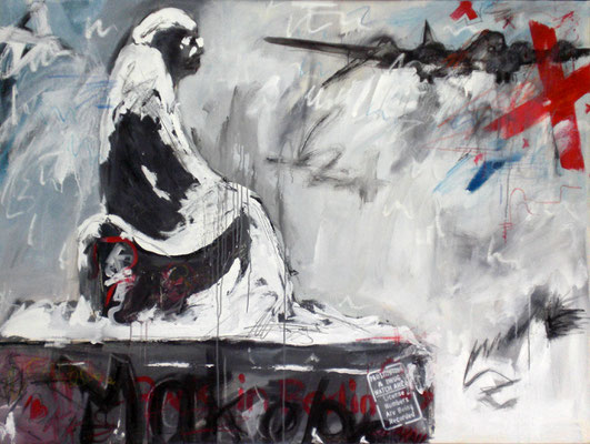Schnee in Berlin 120 x 160  Acryl a. Lw.