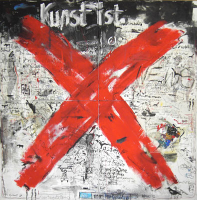 Kunst ist.  200 x 200  Acryl - Mischt. a. Lw.