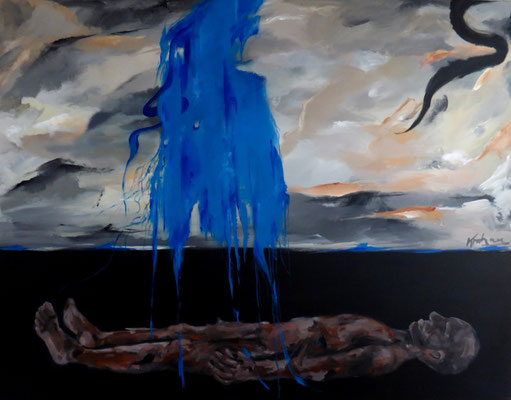 "Blue Motion"  110 x 140 Acryl a. Lw