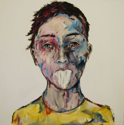 Stille, 80 x 80  Acryl a. Lw.