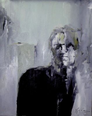 Selbstbildnis 100x80 Öl a. Lw.