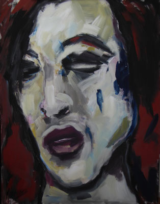 Portrait, 140 x 110  Acryl a. Lw.