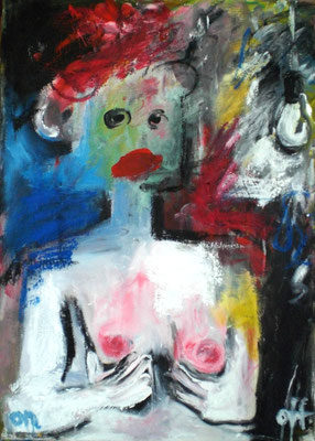 on - off, 70 x 50  Acryl a. Lw.