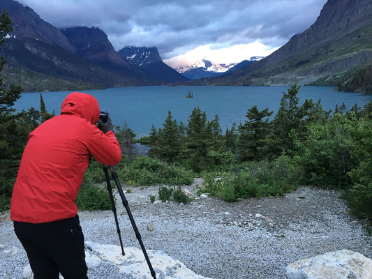 Es war bitterkalt und windig, St. Mary Lake -  Montana