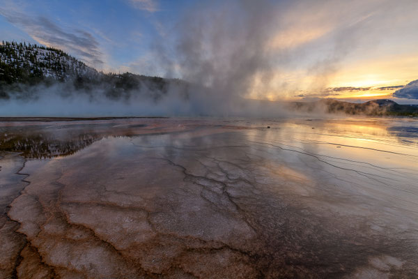 Grand Prismatic sunset