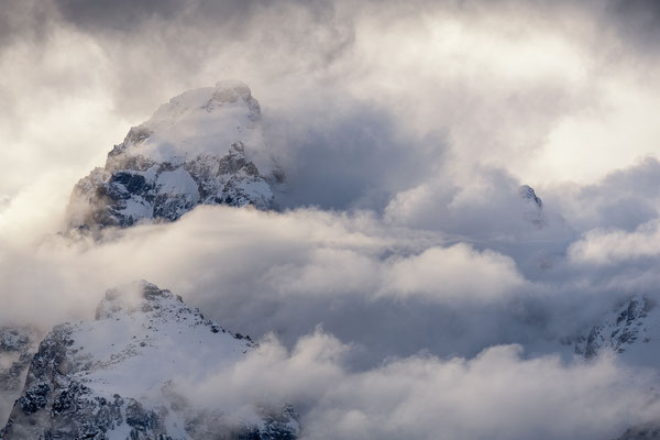 Der von Wolken umringte Grand Teton