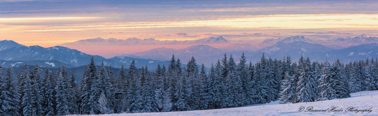 Winterlandschaft in den Fischbacher Alpen, Steiermark