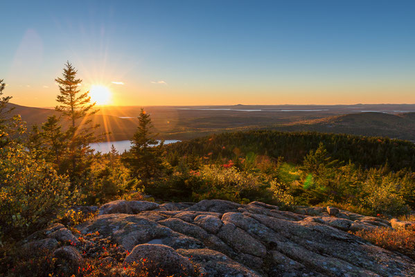 Sonnenuntergang am Cadillac Mountain - Acadia NP, Maine