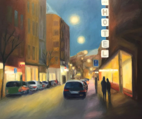 Zähringerstrasse, Oel auf Leinwand, 120 x 100, 2020