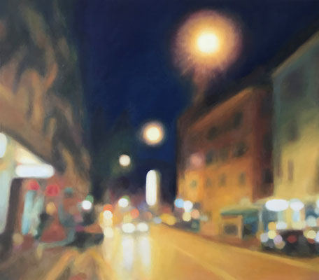 Franklinstrasse, Oel auf Leinwand, 80 x 70, 2023