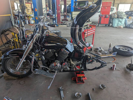 後ろタイヤ交換