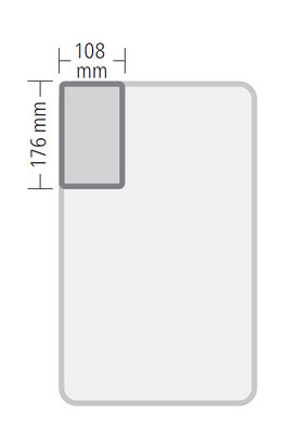Genormte Abmessungen eines GN 1/9 Behälters aus Polypropylen