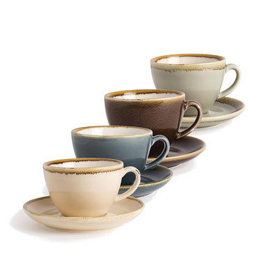 Kaffee Tasse GP348 Olympia Kiln aus handbemaltem Porzellan. In verschiedenen Größen und Farben erhältlich.