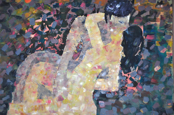 Liebespaar, B 100 x H 70 cm, Öl auf Leinwand, Privatbesitz
