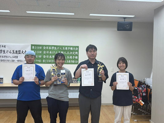 全日本けん玉新人王決定戦　表彰者