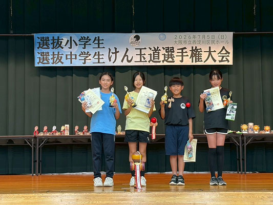 小学生トーナメントＡクラス 表彰者