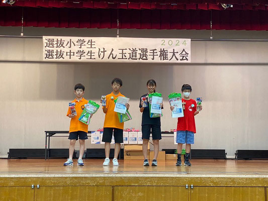 中学生　スピードトーナメント表彰者