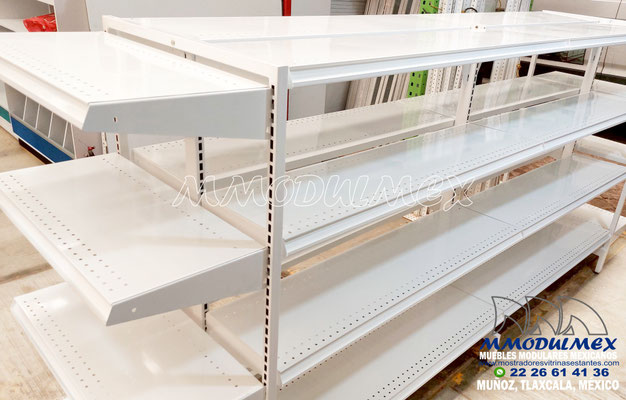 Góndolas metálicas para farmacia