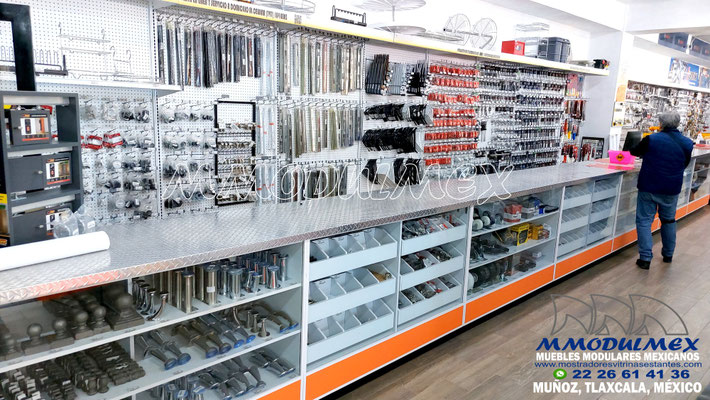 Mostrador para ferretería, anaqueles para ferretería