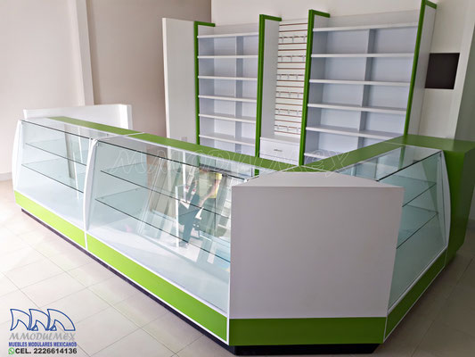 Mostrador para farmacia, anaqueles para farmacia, estantería para farmacia