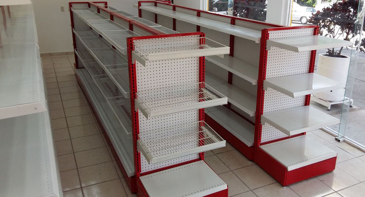 Góndolas metálicas, góndolas para supermercado, góndolas para tiendas, góndolas para negocio, góndolas para abarrotes, góndolas para minisuper