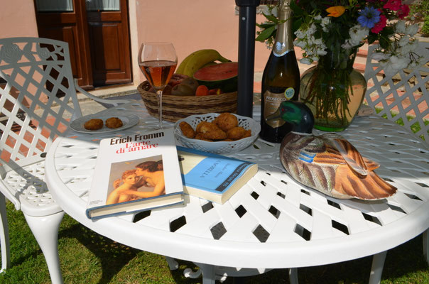 Relax time in giardino dell' Hotel BB A-Loro di Terranuova Bracciolini