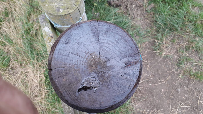 8 inch round gate posts hit in the Yorkshire Moors no problem for PP2L