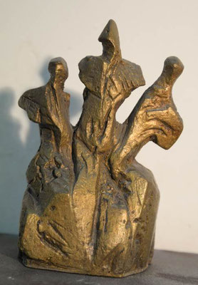 3er Gruppe Bronze 15 x 8 cm
