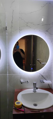 Espejos para baño redondo con luz led