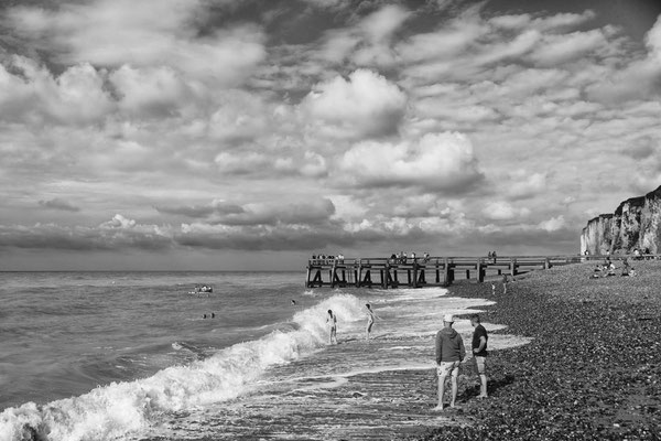 Scène de plage normande