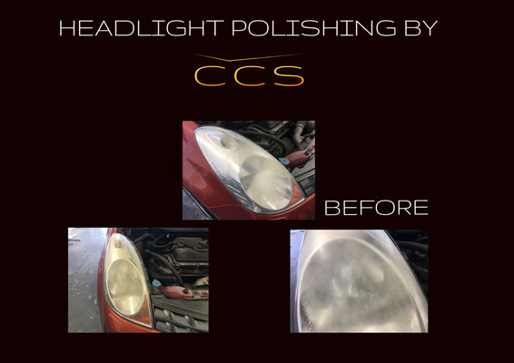 headlight polishing before 