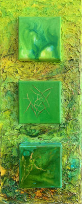 fertiggestellt 2025 - Titel: Abstrakte Trilogie - Format 20 x 50 cm - 120,00 € - verkauft
