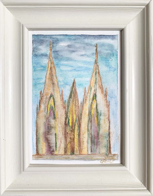 fertig gestellt 2025 - Titel: Dom II - Format: mit Rahmen 29 x 24 cm - Preis 59,00 €