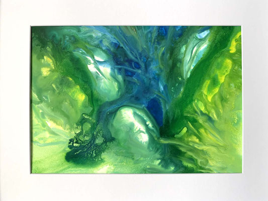 Fertiggestellt 2026 - Titel: Ursprung I - 30 x 40 cm m. Passepartout - 60,00 € / m. Rahmen 80,00 €