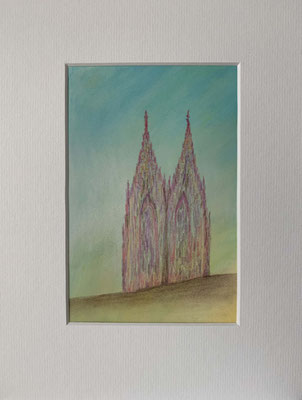 fertig gestellt 2025 - Titel: Dom I - Format: mit Rahmen 19 x 25 cm - Preis 59,00 €
