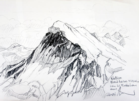 Walliser Breithorn von Klein Matterhorn aus