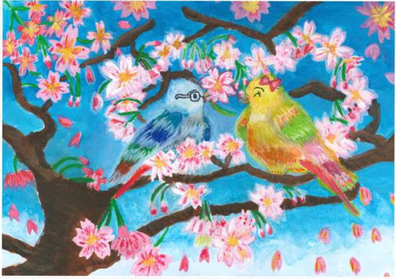 泉 志穏　『桜の木で過ごす二人の時間』