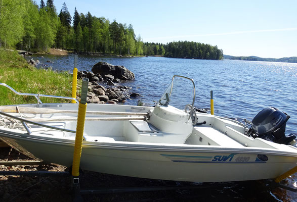 Your motorboat, 20 HP. Lake navigation system with home function. Driver licence free in Finland