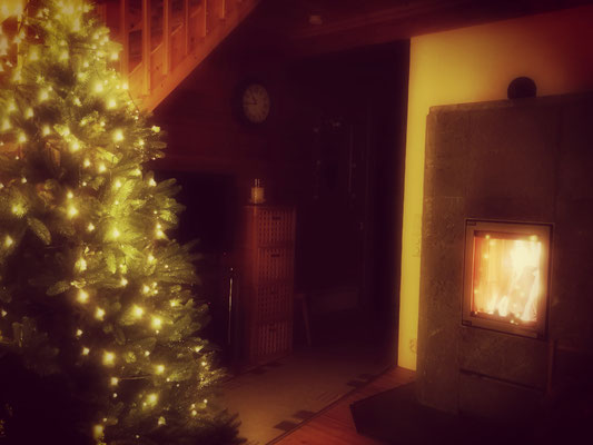 Christmas at the cozy fireside in Winter Wonderland
