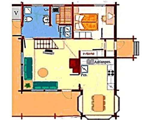 Grundriss EG mit Beispielausstattung