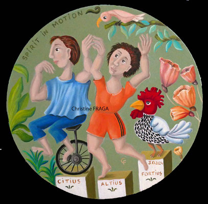 OEUVRE ORIGINALE Peinture HUILE SUR TOILE DE LIN CHRISTINE FRAGA FRENOT ART NAIF prix et disponibilités sur la page BOUTIQUE