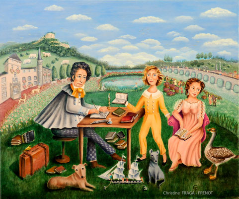 OEUVRE ORIGINALE Peinture HUILE SUR TOILE DE LIN CHRISTINE FRAGA FRENOT ART NAIF prix et disponibilités sur la page BOUTIQUE