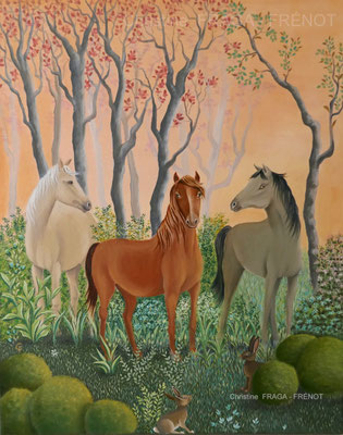 OEUVRE ORIGINALE Peinture HUILE SUR TOILE DE LIN CHRISTINE FRAGA FRENOT ART NAIF prix et disponibilités sur la page BOUTIQUE
